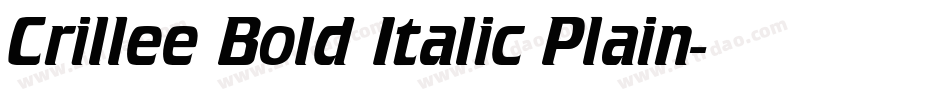 Crillee Bold Italic Plain字体转换